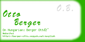 otto berger business card